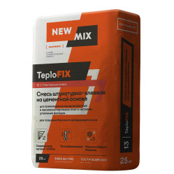 Смесь штукатурно-клеевая на цементной основе TeploFIX, 25кг