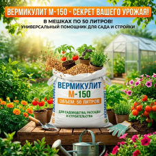 Вермикулит М-150 (в мешках 50л)